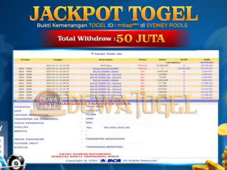 bukti jackpot pasaran Togel Sydney DEWATOGEL